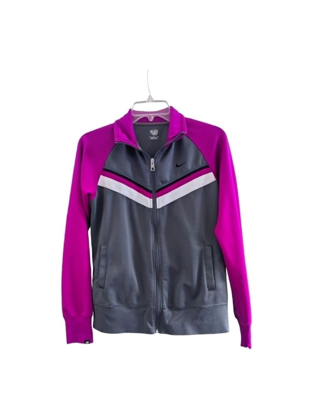 NIKE The Athletic Dept purple gray full zip track jacket Size large